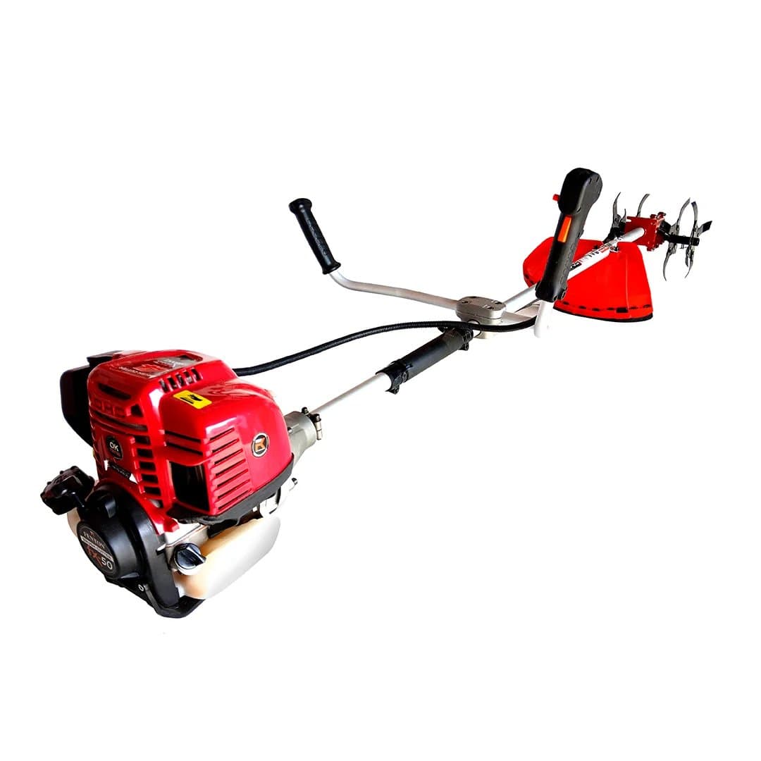 ഫെന്റൺ കൃഷി 50സിസി പ്രൈം 1.8HP SP 4 സ്ട്രോക്ക് പ്രൈം ബ്രഷ് കട്ടർ 80T | 3T | ടില്ലർ ഫ്യുവൽ ഗ്രാസ് ട്രിമ്മർ ഉപയോഗിച്ച് ടാപ്പ് ചെയ്ത് പോകുക