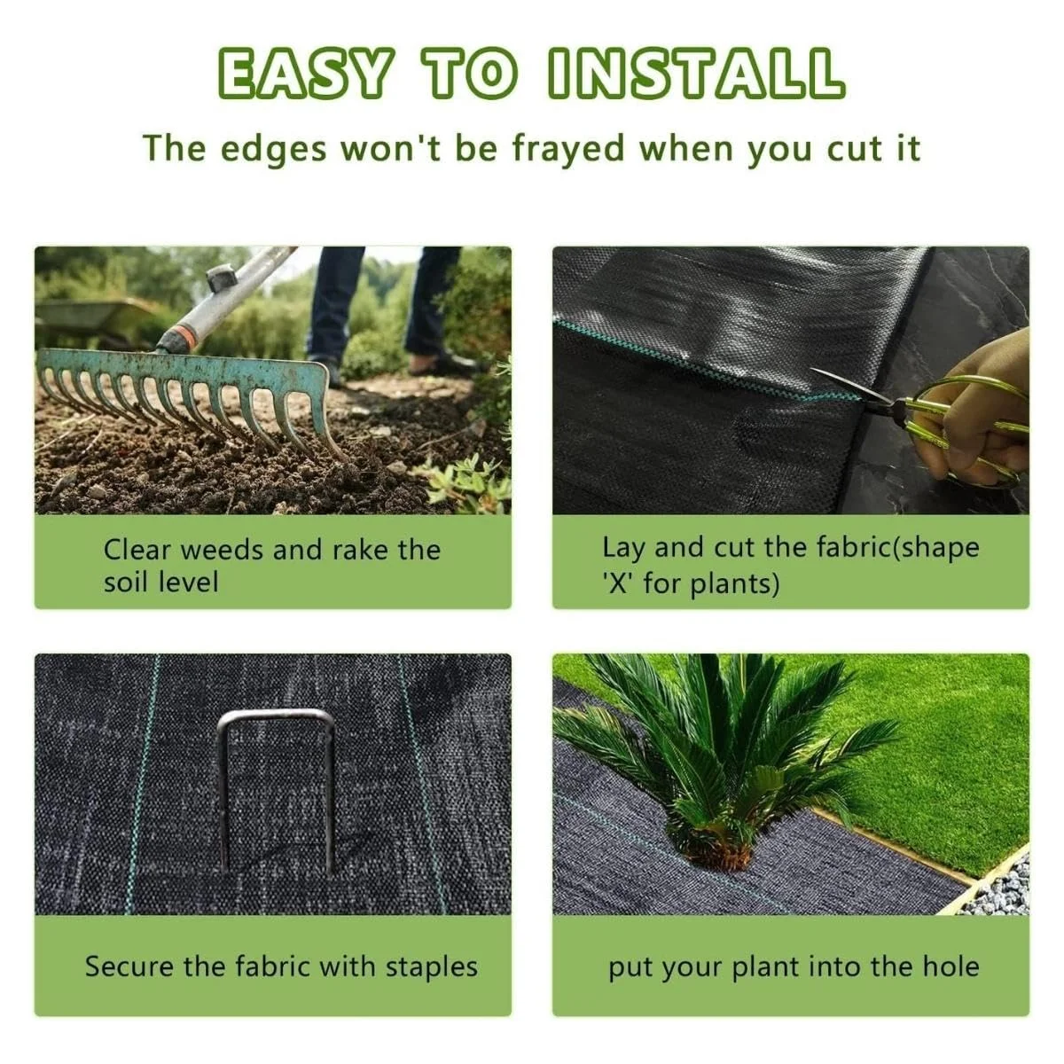 Singhal Garden Weed Control Mat Heavy Black Landscape Fabric